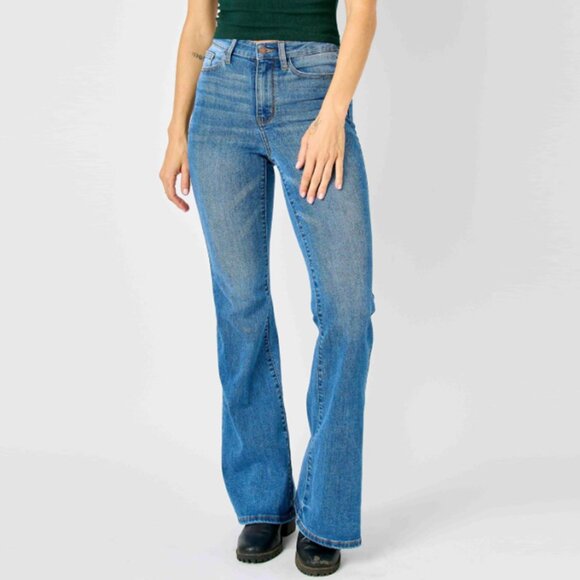 Judy Blue Women's High Waist Classic Flare Jeans - Picture 2 of 4